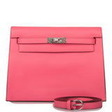 Hermes Kelly Danse Rose Azalee Evercolor Palladium Hardware