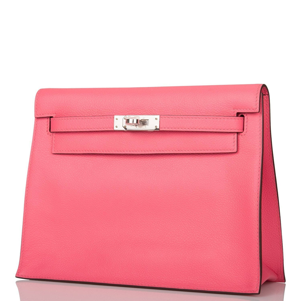 Hermes Kelly Danse Rose Azalee Evercolor Palladium Hardware