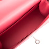 Hermes Kelly Danse Rose Azalee Evercolor Palladium Hardware