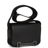 Hermes Geta Black Chevre Palladium Hardware