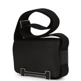 Hermes Geta Black Chevre Palladium Hardware