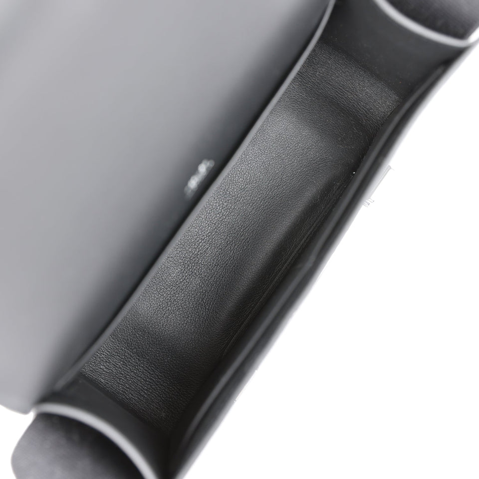 Hermes Geta Black Chevre Palladium Hardware