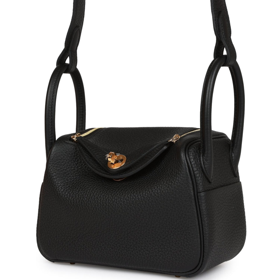 Hermes Mini Lindy Black Clemence Gold Hardware - Payment 2