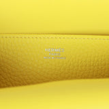 Hermes Halzan 25 Lime Clemence Palladium Hardware