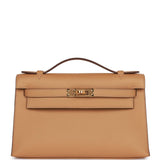 Hermes Kelly Pochette Biscuit Swift Gold Hardware