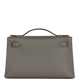 Hermes Kelly Pochette Gris Meyer Swift Gold Hardware