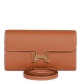 Hermes Constance Wallet To Go Gold Epsom Gold Hardware