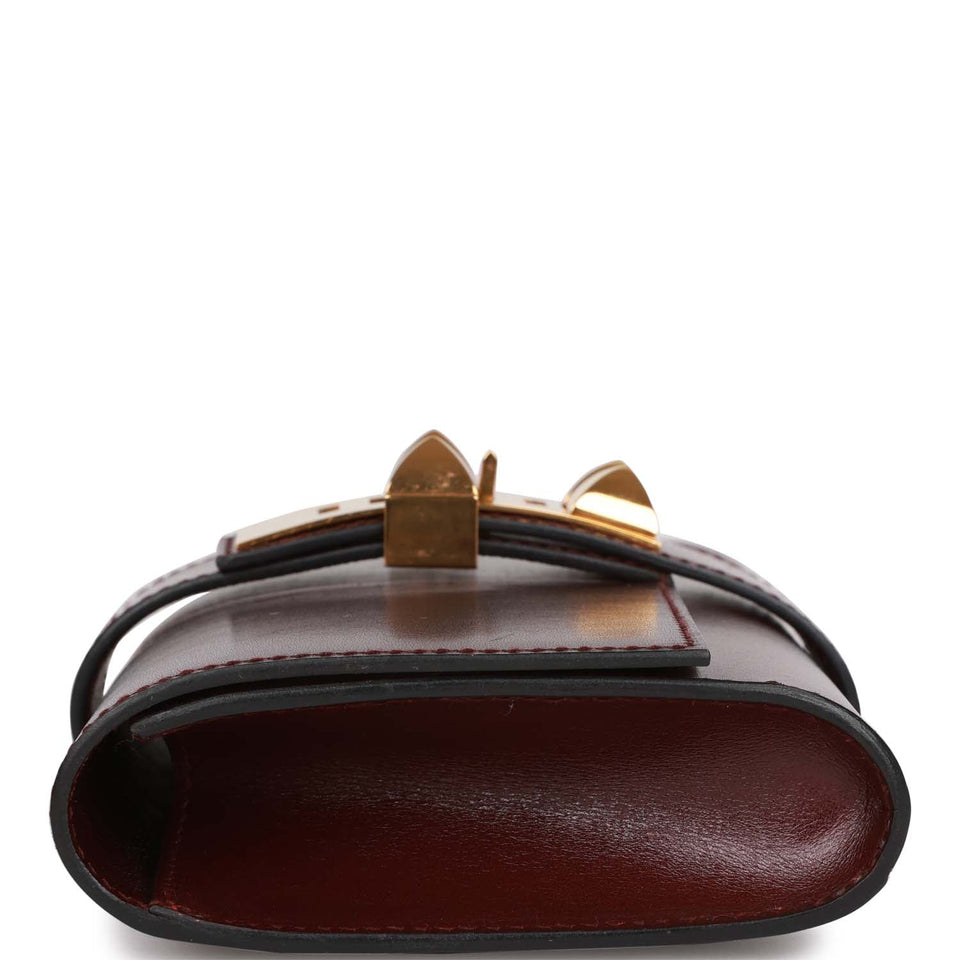 Hermes Medor 23 Clutch Rouge H Box Gold Hardware