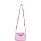 Hermes Mini Lindy Mauve Sylvestre Clemence Palladium Hardware