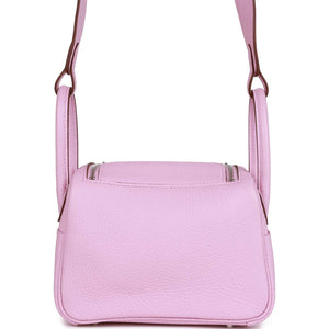 Hermes Mini Lindy Mauve Sylvestre Clemence Palladium Hardware