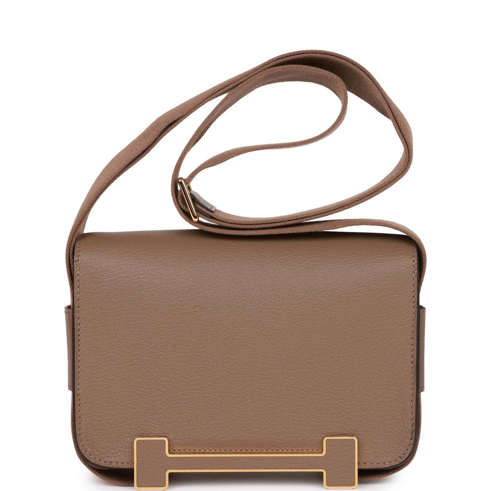Hermes Geta Etoupe Chevre Gold Hardware