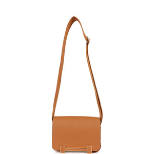 Hermes Geta Caramel Chevre Gold Hardware