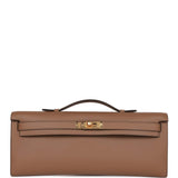 Hermes Kelly Cut Beige De Weimar Swift Gold Hardware