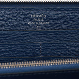 Hermes Azap Classic Wallet Bleu Saphir Matte Alligator Palladium Hardware