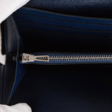 Hermes Azap Classic Wallet Bleu Saphir Matte Alligator Palladium Hardware