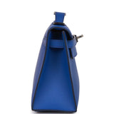 Hermes Kelly Pochette Bleu Royal Swift Palladium Hardware