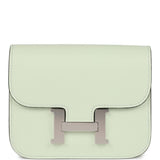 Hermes Constance Slim Wallet Vert Fizz Evercolor Palladium Hardware