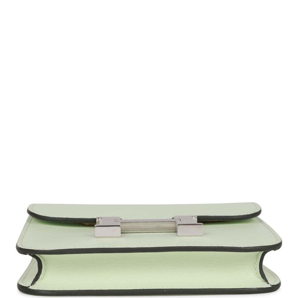 Hermes Constance Slim Wallet Vert Fizz Evercolor Palladium Hardware