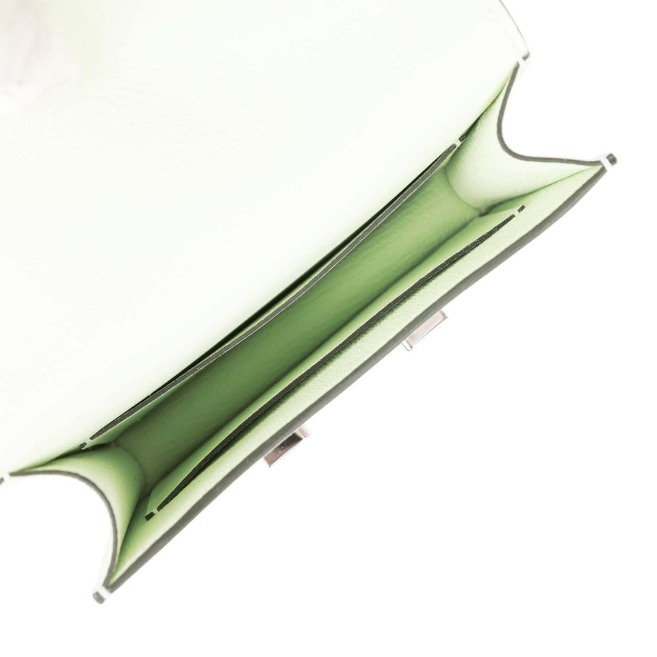 Hermes Constance Slim Wallet Vert Fizz Evercolor Palladium Hardware