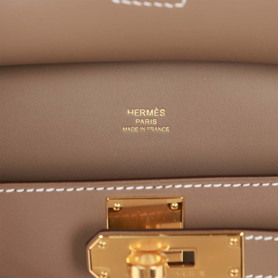 Hermes Jypsiere Mini Etoupe Swift Gold Hardware