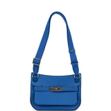 Hermes Mini Jypsiere Bleu France Evercolor Palladium Hardware