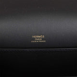Hermes Geta Black Chevre Gold Hardware