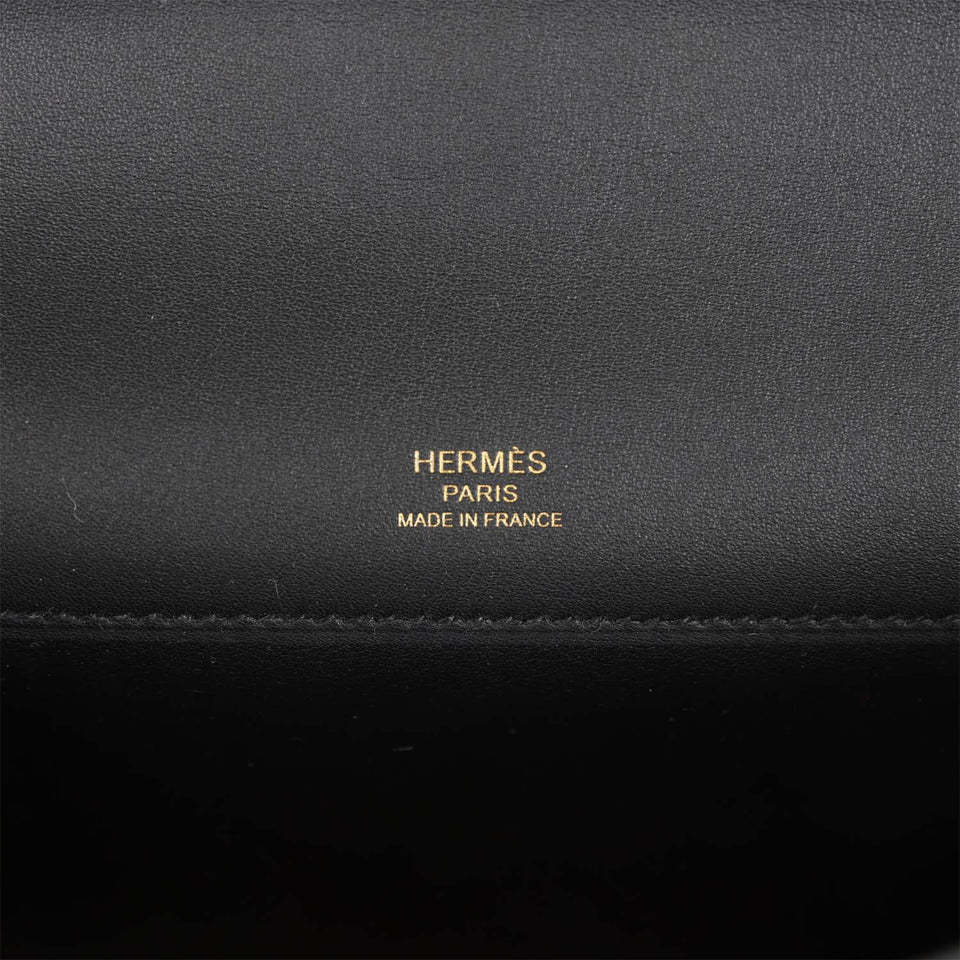 Hermes Kelly Cut Black Swift Gold Hardware