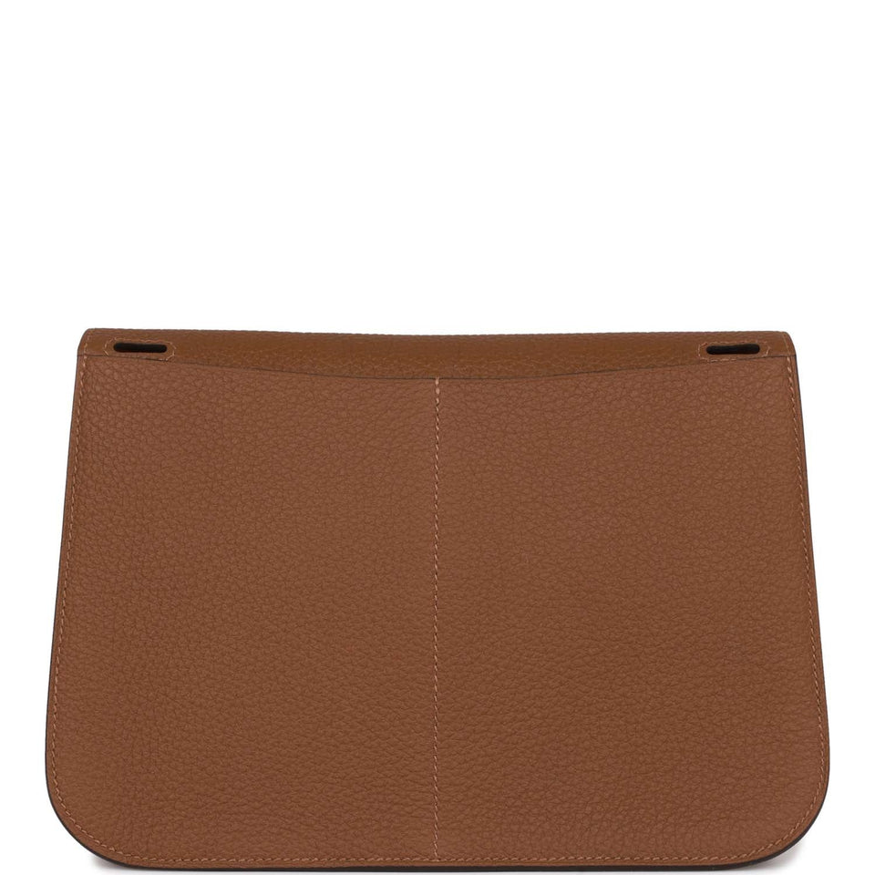 Hermes Halzan 25 Alezan and Biscuit Verso Clemence Palladium Hardware