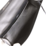 Hermes Kelly Pochette Black Lizard Ruthenium Hardware