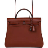 Hermes Herbag Zip PM 31 Rouge H Vache Hunter Palladium Hardware