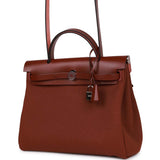 Hermes Herbag Zip PM 31 Rouge H Vache Hunter Palladium Hardware