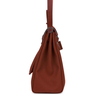 Hermes Herbag Zip PM 31 Rouge H Vache Hunter Palladium Hardware