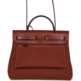 Hermes Herbag Zip PM 31 Rouge H Vache Hunter Palladium Hardware