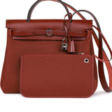 Hermes Herbag Zip PM 31 Rouge H Vache Hunter Palladium Hardware