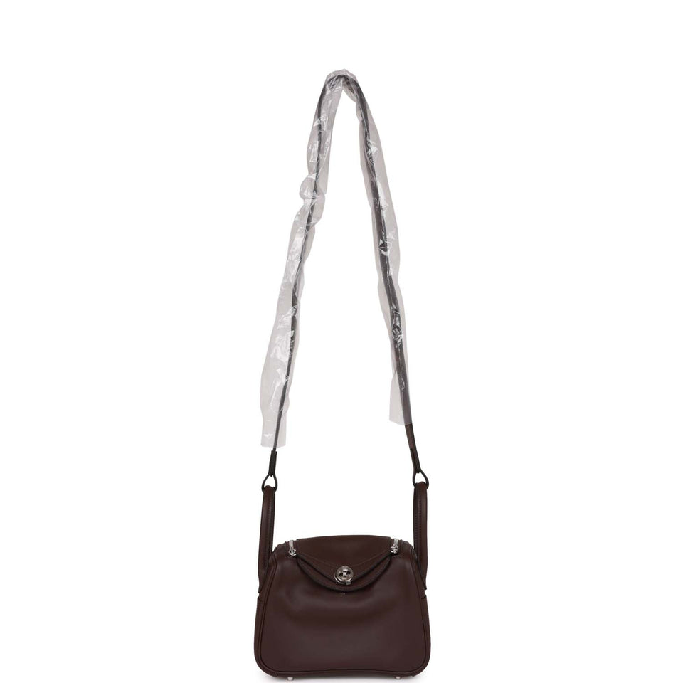 Hermes Mini Lindy Rouge Sellier Verso Swift Palladium Hardware