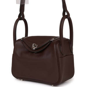 Hermes Mini Lindy Rouge Sellier Verso Swift Palladium Hardware