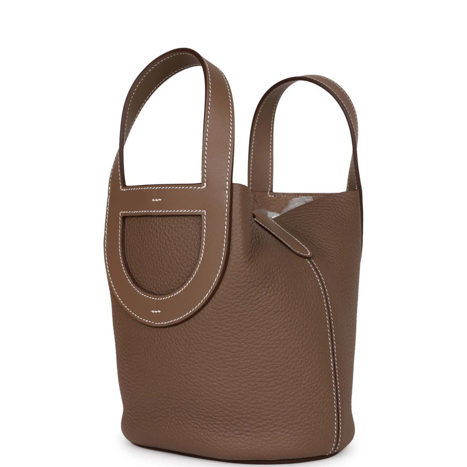 Hermes In-The-Loop 18 Etoupe Clemence and Swift Palladium Hardware