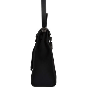 Hermes Herbag Zip PM 31 Black Toile H Berline Hunter Palladium Hardware
