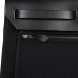 Hermes Herbag Zip PM 31 Black Toile H Berline Hunter Palladium Hardware