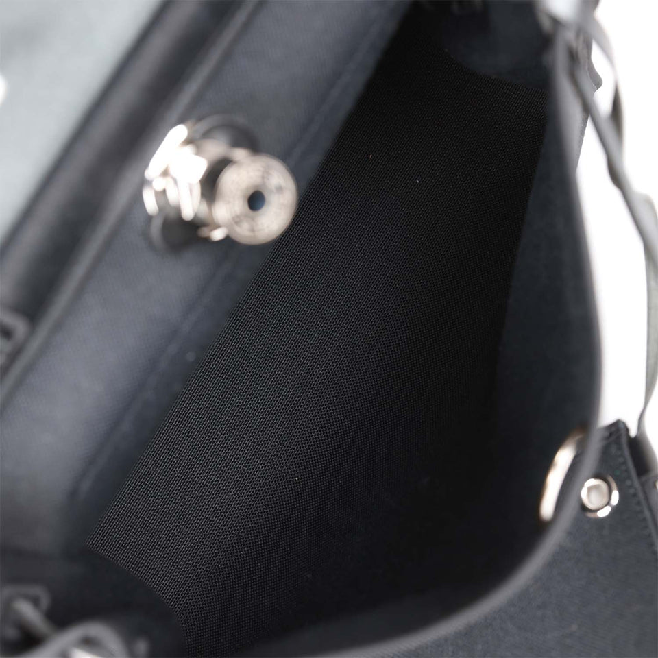 Hermes Herbag Zip PM 31 Black Toile H Berline Hunter Palladium Hardware