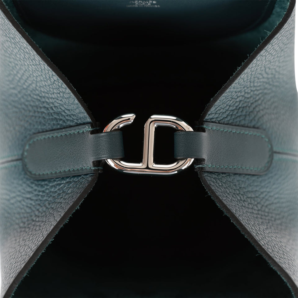 Hermes In-The-Loop 18 Vert Cypress Clemence and Swift Palladium Hardware