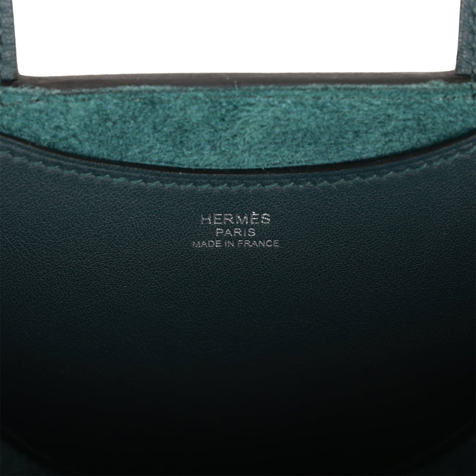 Hermes In-The-Loop 18 Vert Cypress Clemence and Swift Palladium Hardware