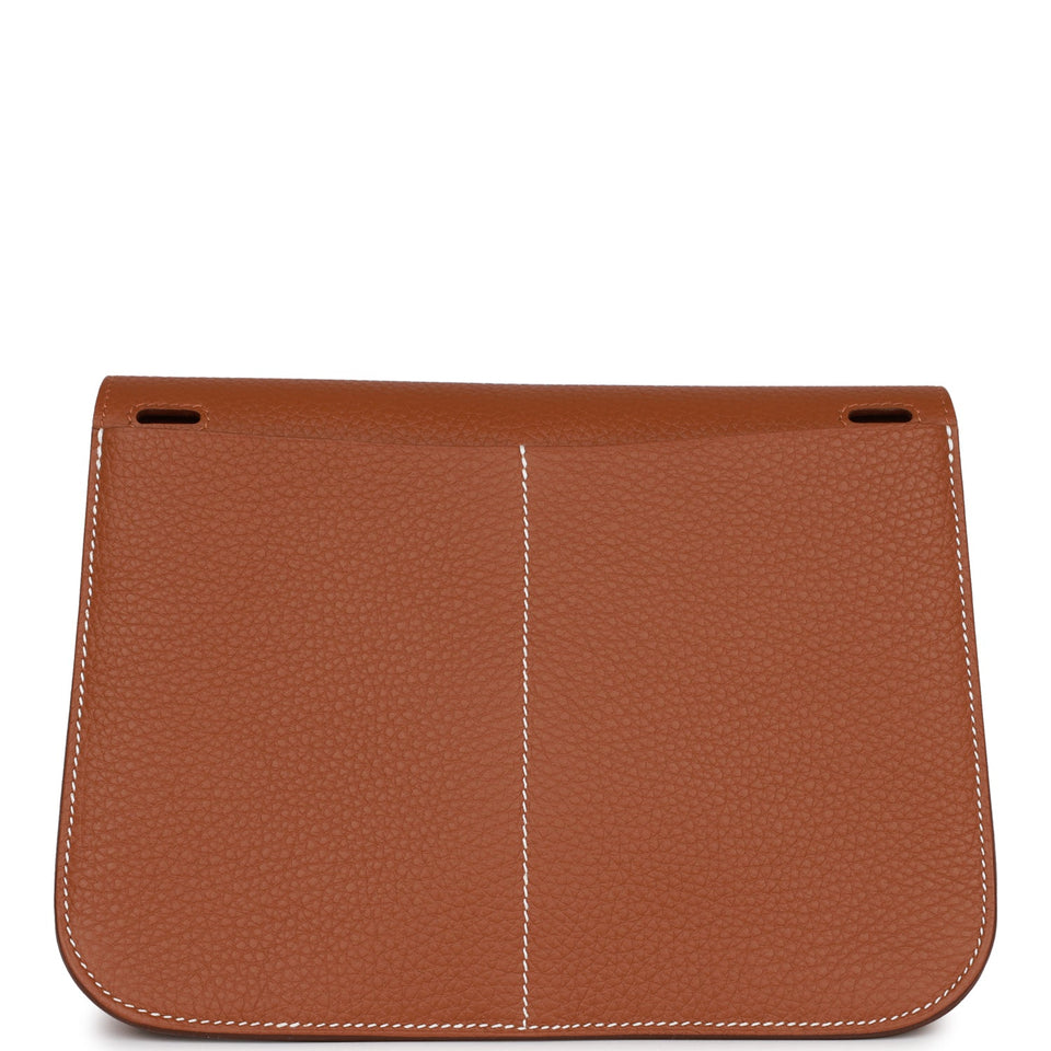 Hermes Halzan 25  Gold Clemence Gold Hardware