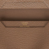 Hermes Bearn Compact Wallet Etoupe Chevre Gold Hardware