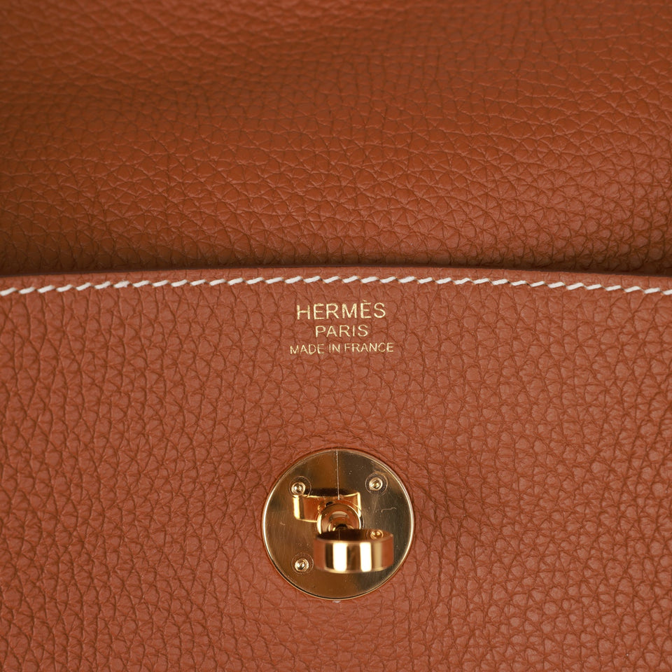 Hermes Lindy 30 Gold Clemence Gold Hardware