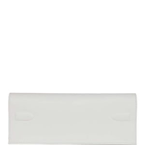 Hermes Shadow Kelly Cut New White Swift