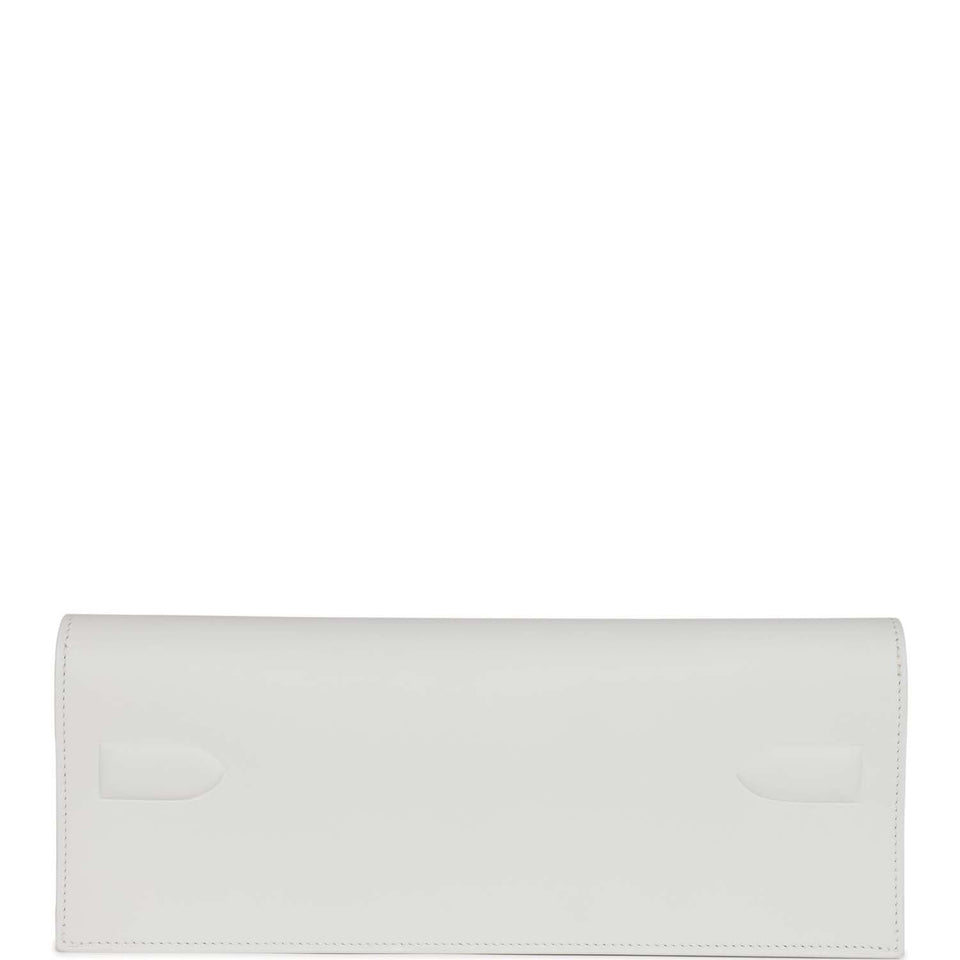 Hermes Shadow Kelly Cut New White Swift