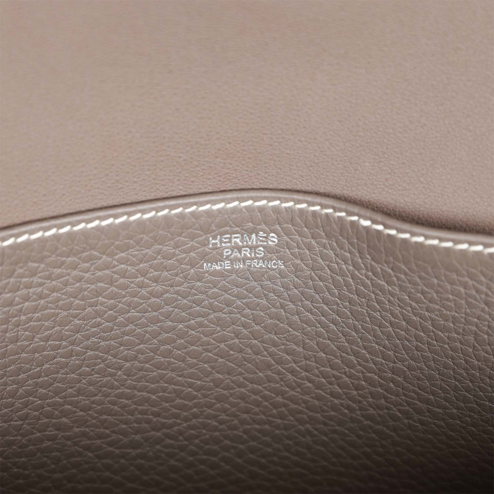 Hermes Halzan 31 Etain Clemence Palladium Hardware