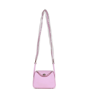 Hermes Mini Lindy Mauve Sylvestre Clemence Palladium Hardware