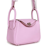 Hermes Mini Lindy Mauve Sylvestre Clemence Palladium Hardware